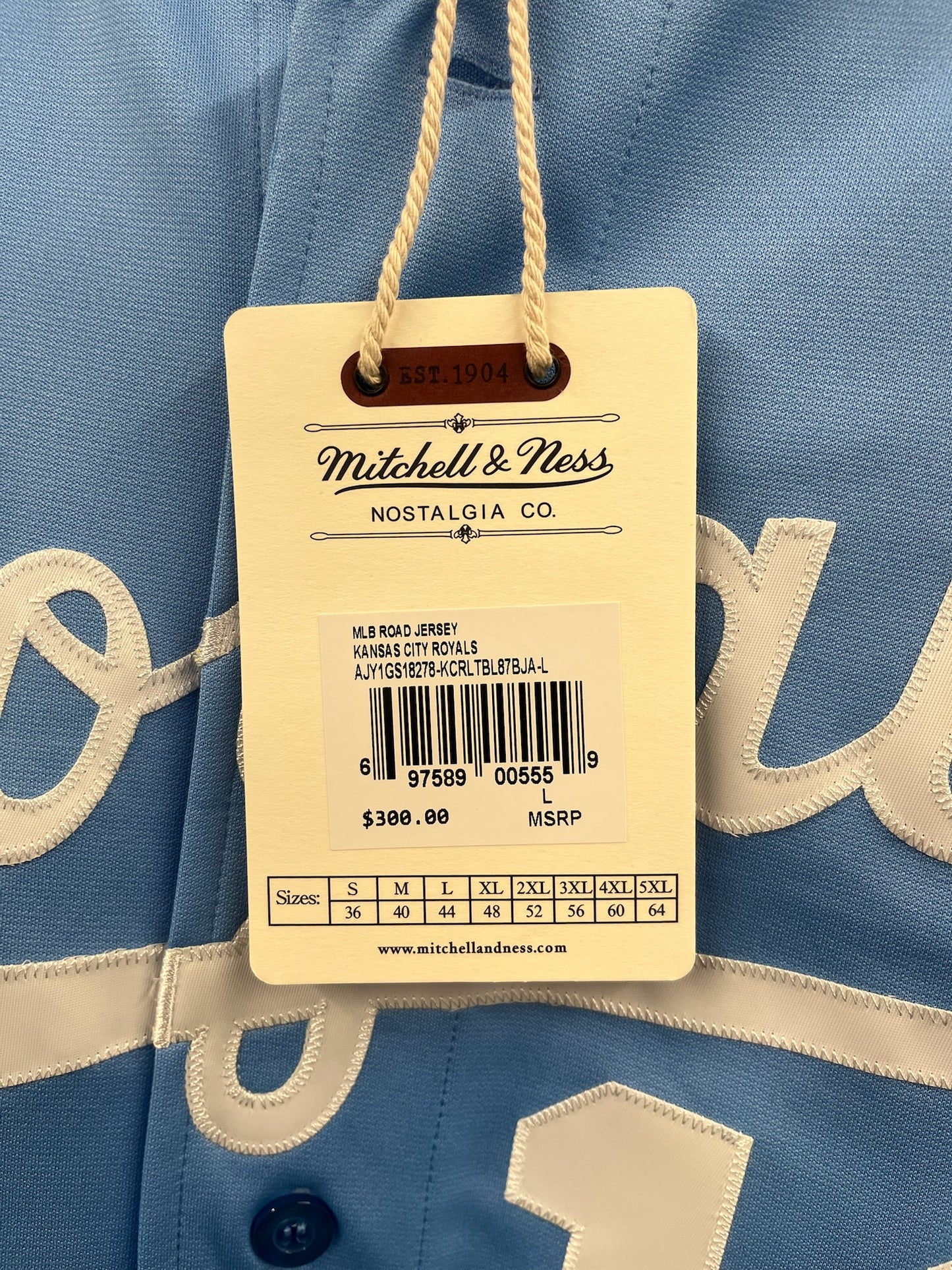 Bo Jackson 1987 Kansas City Royals Authentic MLB Road Jersey - Mitchell & Ness Cooperstown Collection